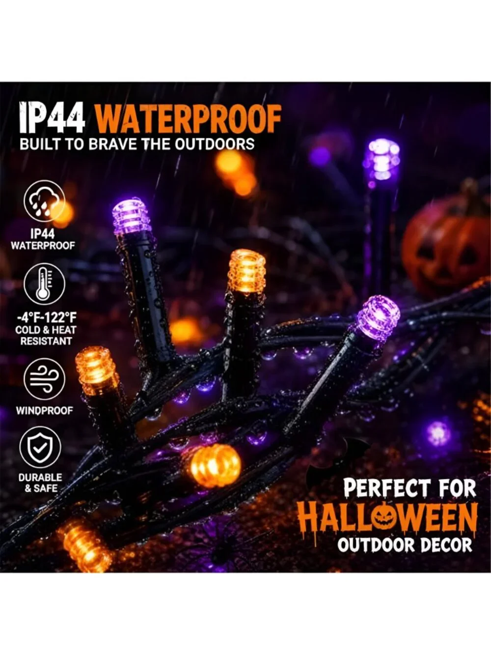 Halloween 300 LED String Lights, 100FT String Lights with 8